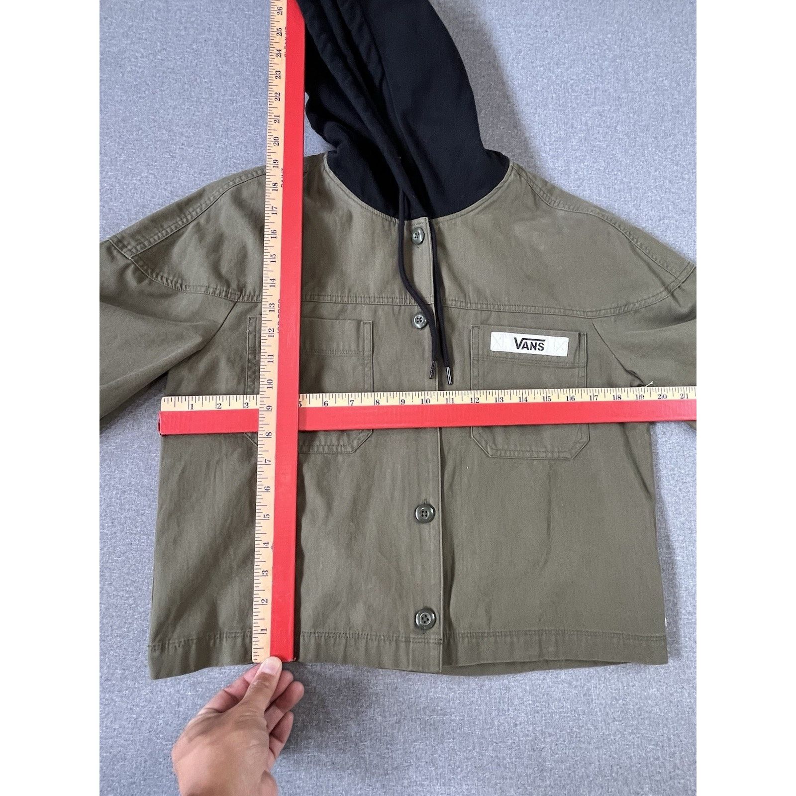 Vans VANS Military Style Hooded Cropped Jacket Army Green Size S Size S / US 4 / IT 40 - 2 Thumbnail