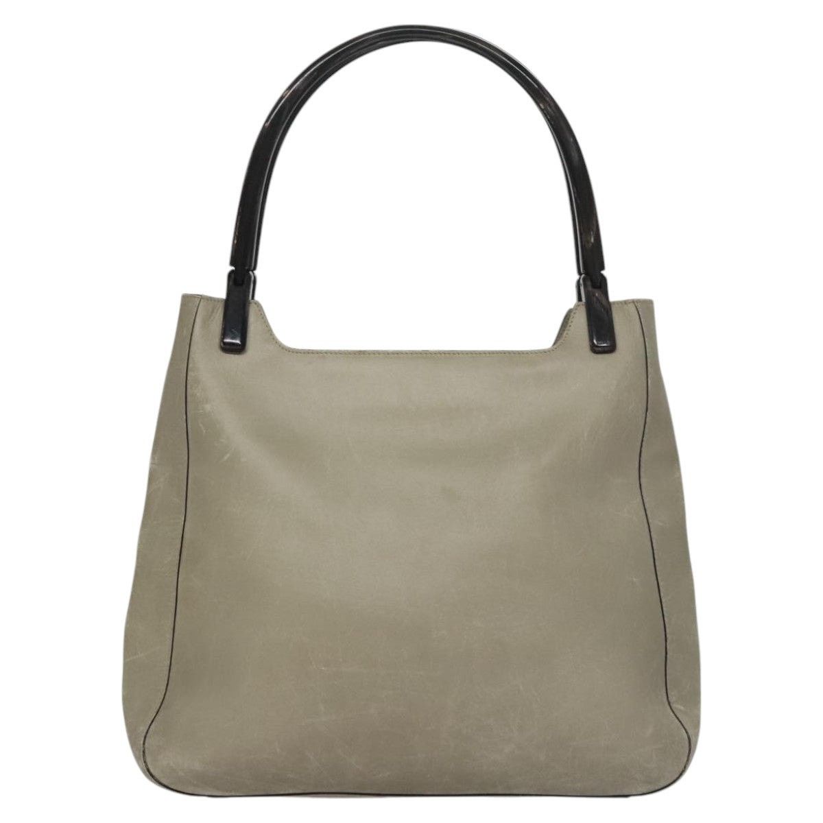 Prada PRADA Shoulder Bag Leather Plastic Gray Dark Brown Size ONE SIZE - 13 Thumbnail
