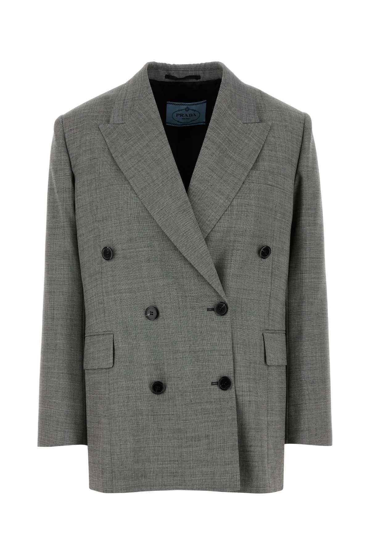 Prada Grey Wool Blazer Size S / US 4 / IT 40 - 1 Thumbnail