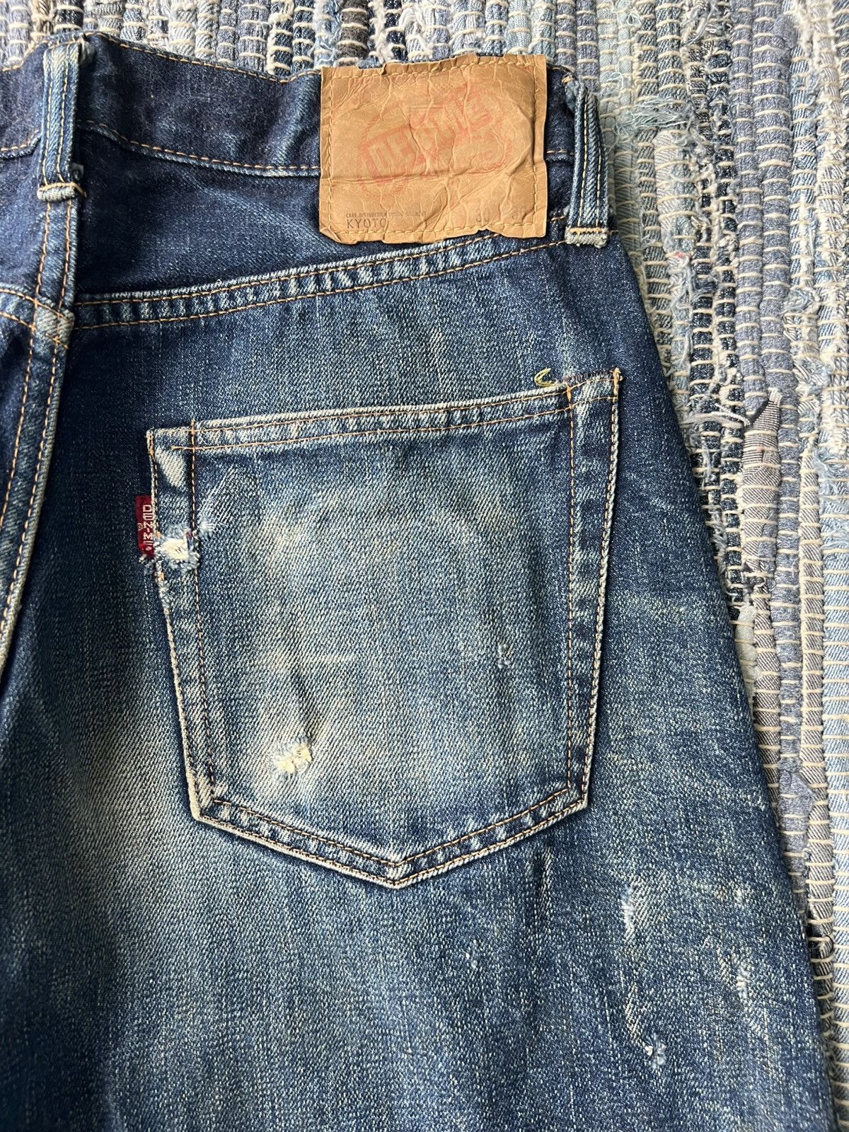 Denime 1990s Denime Kyoto Orizzonti Beautiful Faded Selvaged Denim Size US 30 / EU 46 - 7 Thumbnail
