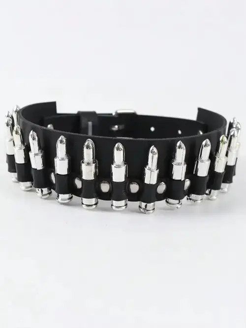Jewelry Akahori x Genji PU Leather Bullet Collar Size ONE SIZE - 2 Thumbnail