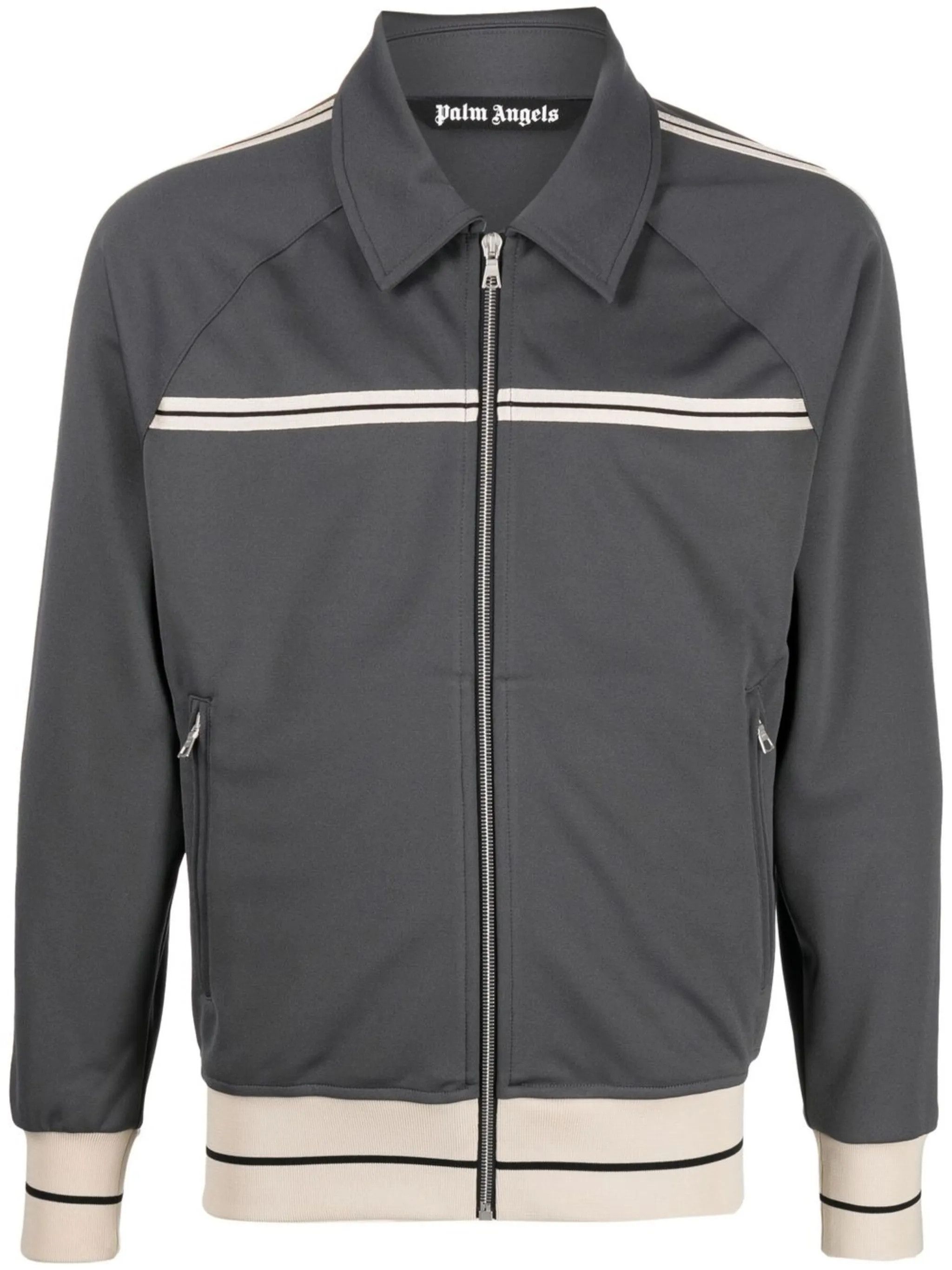 o1gr1nt0425 Mini Tape Track Jacket in Dark Grey