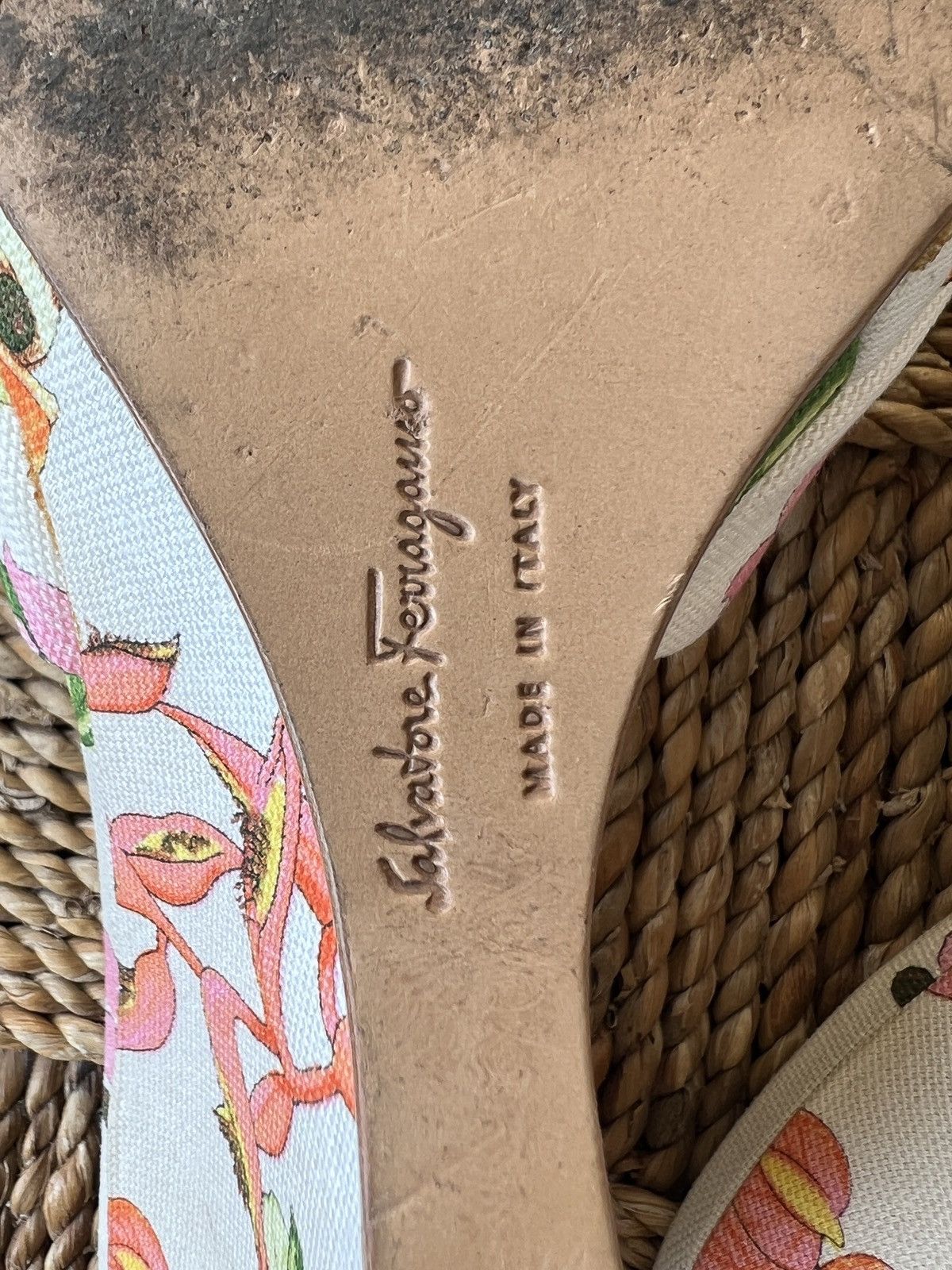 Salvatore Ferragamo Salvatore Ferragamo Floral Sandal Wedges Size US 9.5 / IT 39.5 - 11 Thumbnail