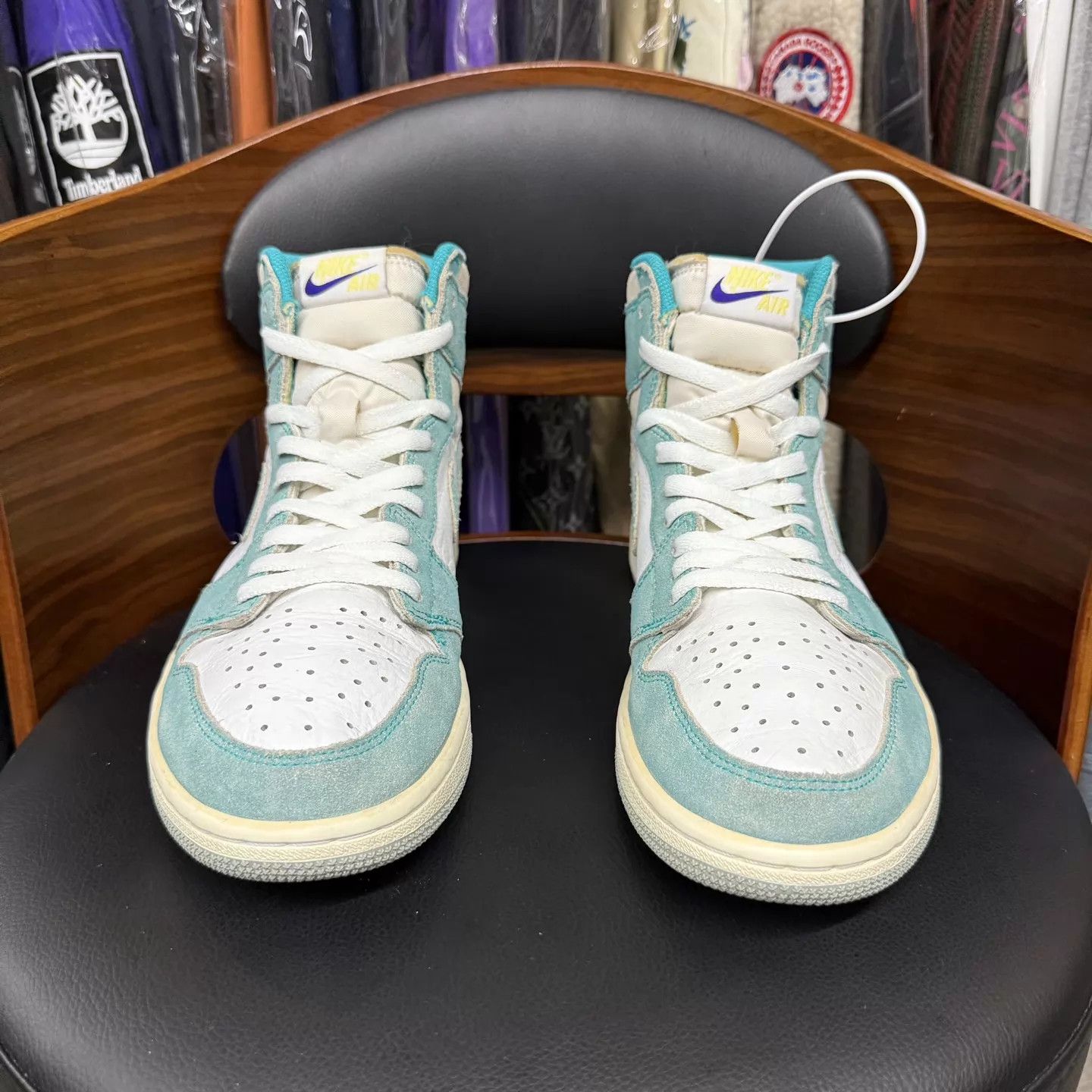 Nike Air Jordan 1 All-Star Tiffany Blue 45 10x Worn OG Box Size US 12 / EU 45 - 2 Thumbnail
