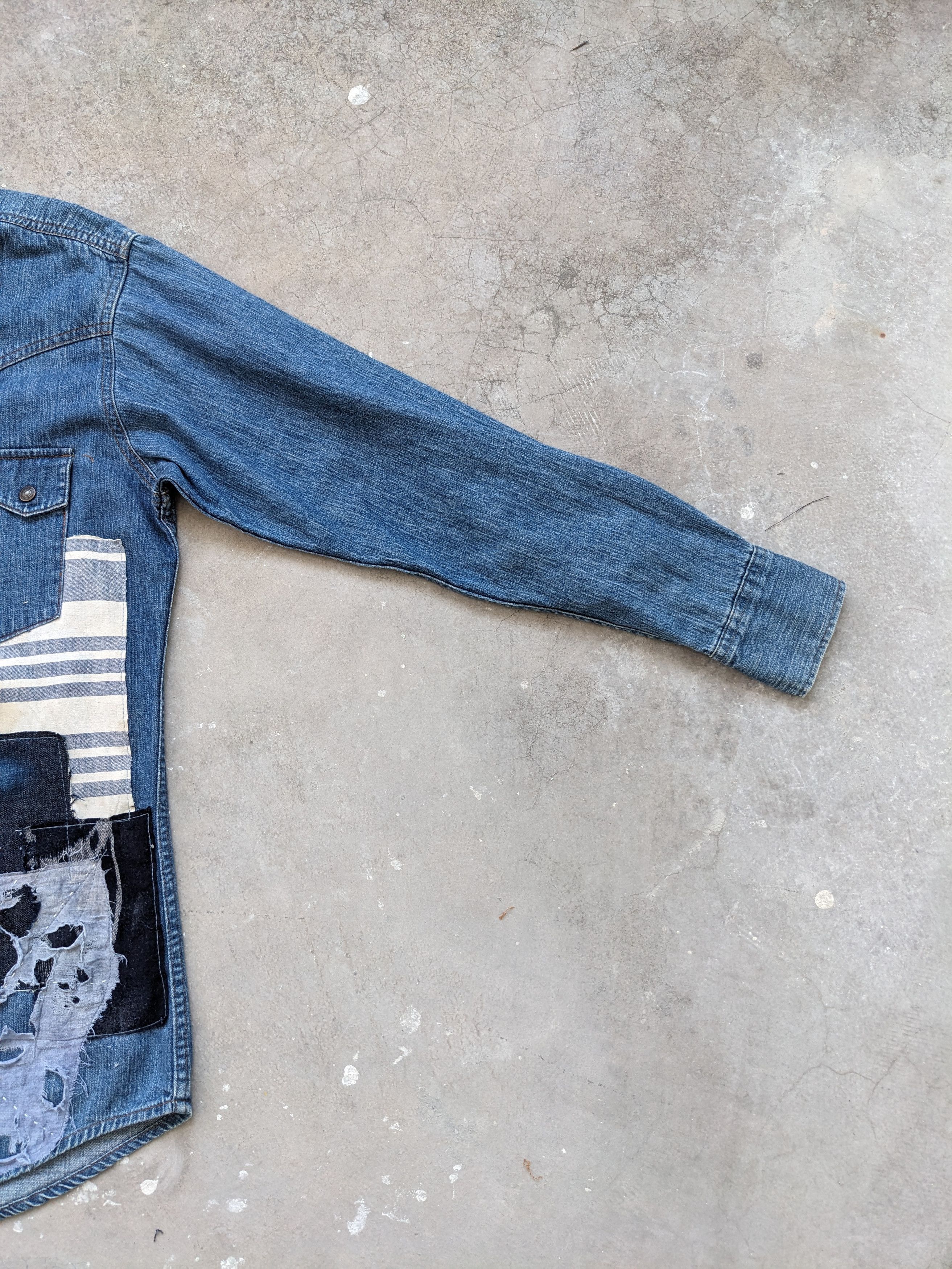 Levi's Vintage Levis Denim Shirt Boro Custom Made Size US M / EU 48-50 / 2 - 8 Thumbnail