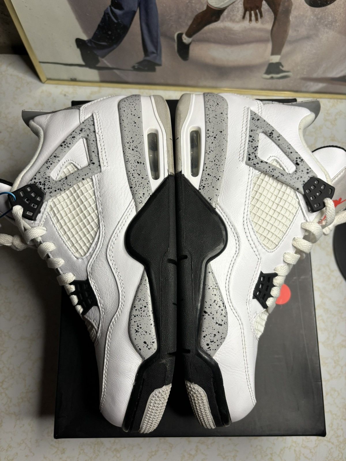 Jordan Brand Air Jordan 4 Retro OG 2016 White Cement 2016 Size US 9 / EU 42 - 4 Thumbnail