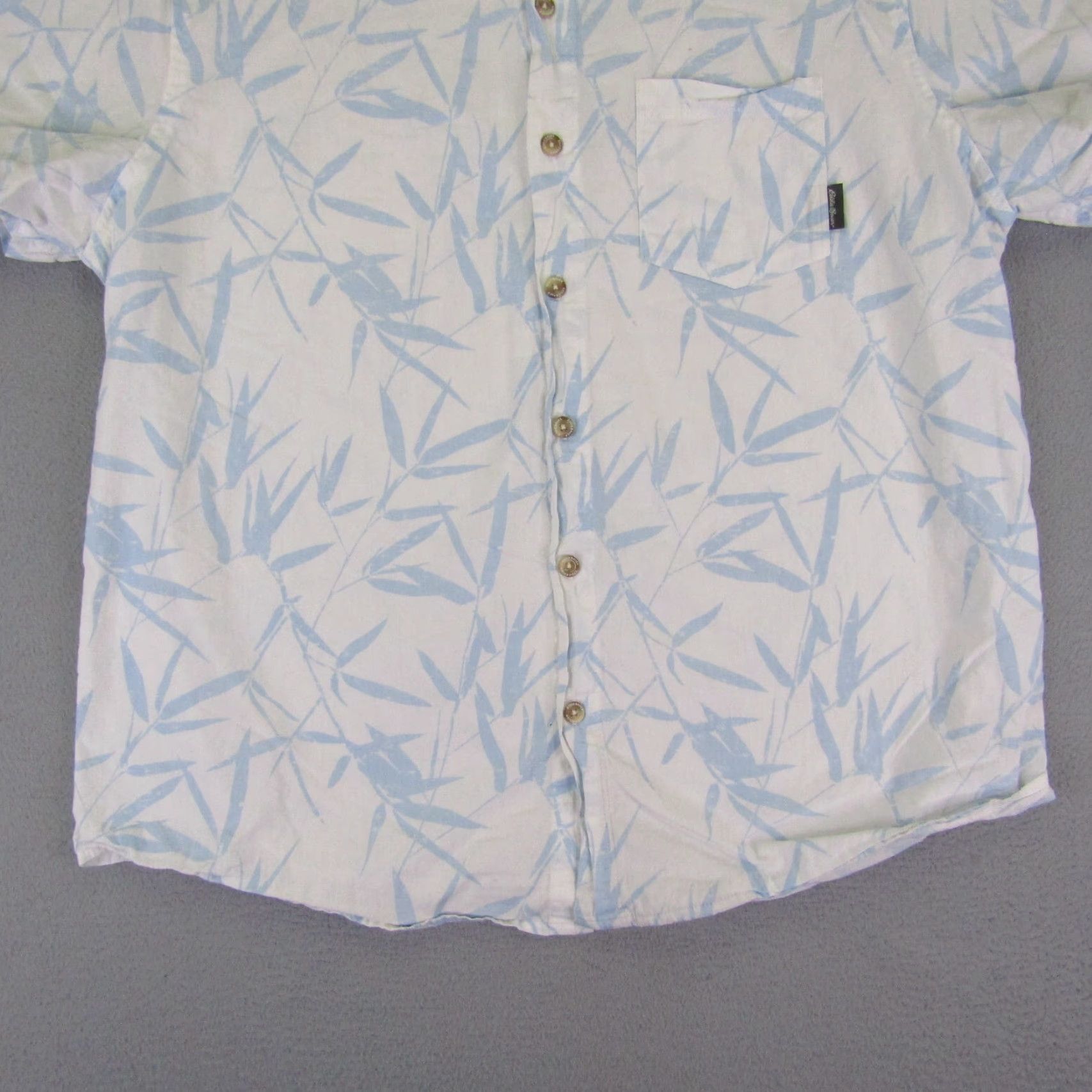 Eddie Bauer VINTAGE Eddie Bauer Shirt Mens Large Floral Short Sleeve Button-Down Casual Outdoor Cotton White Mens Size US L / EU 52-54 / 3 - 4 Thumbnail