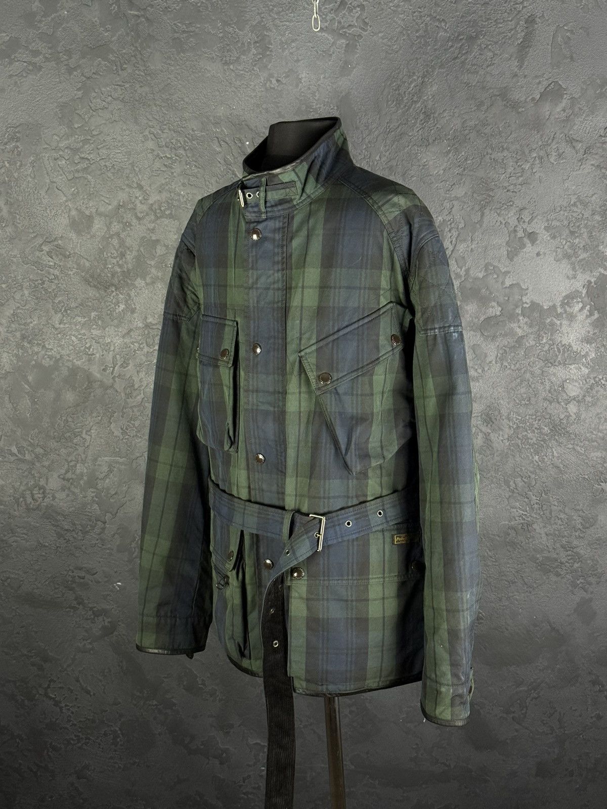 Polo Ralph Lauren Vintage Polo Ralph Lauren Mens Waxed Belted Motorcycl Jacket Size US XL / EU 56 / 4 - 6 Thumbnail