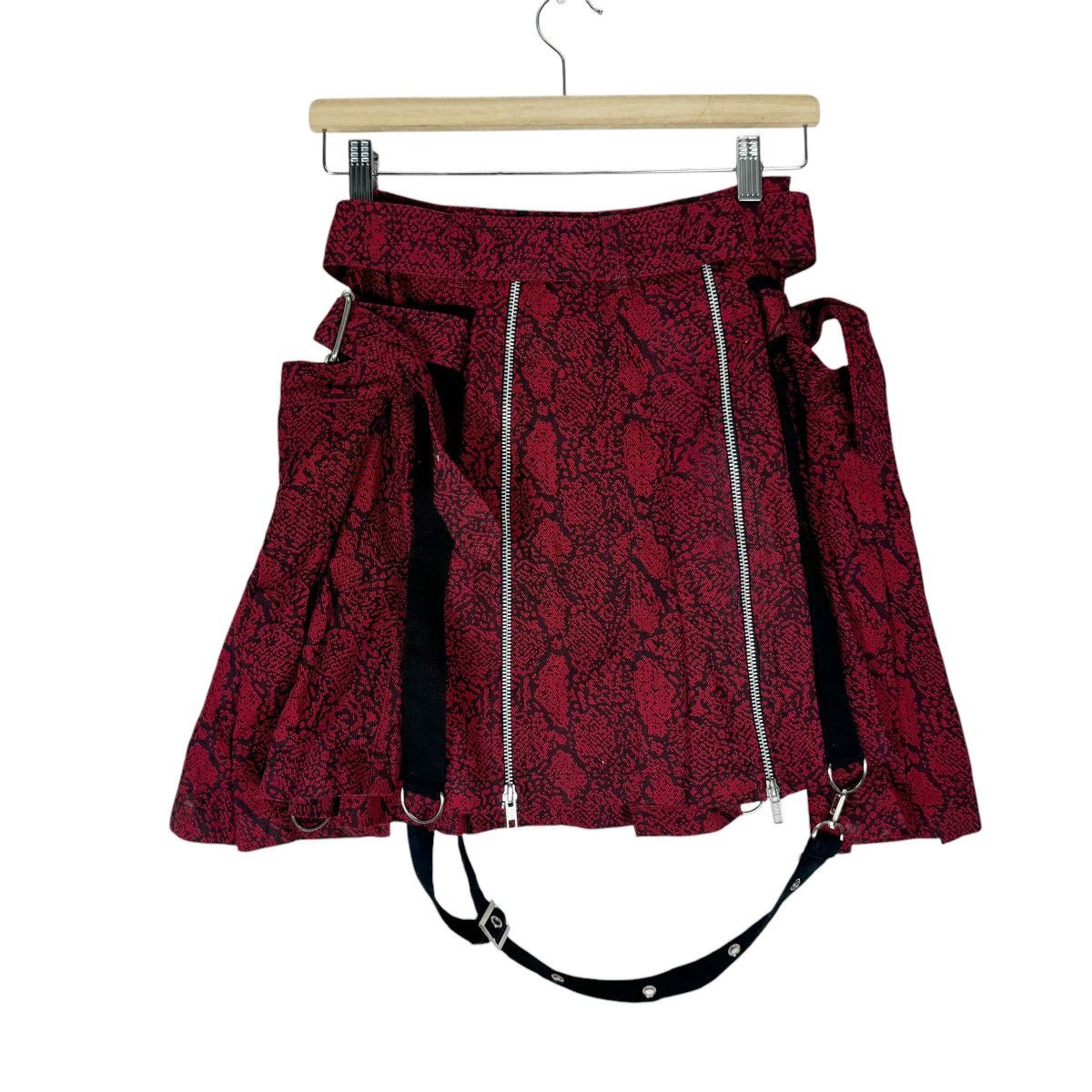 If Six Was Nine ⚡️HERE THERE PUNKS MULTI ZIPPER SHORT SKIRTS Size 28" / US 6 / IT 42 - 8 Thumbnail