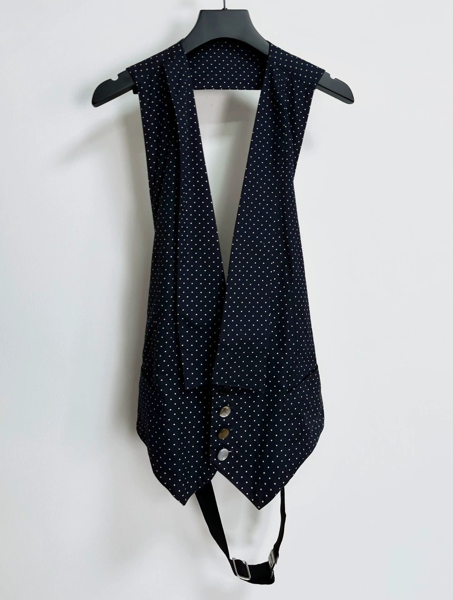 Comme des Garcons CDG 1989SS Discharge Polka Dot Blue Vest Size US M / EU 48-50 / 2 - 1 Thumbnail