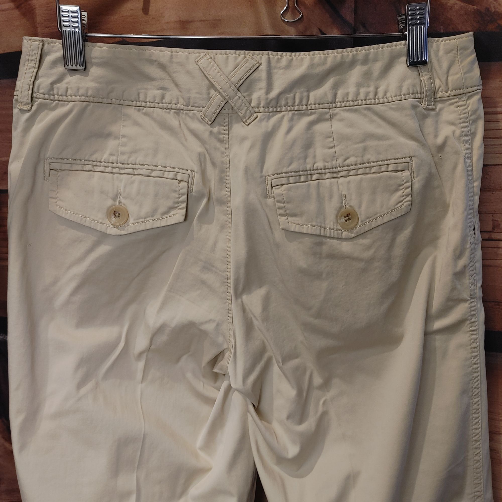 Banana Republic Banana Republic Stretch Women's Beige Straight Leg Pants 4 Size 27" / US 4 / IT 40 - 2 Thumbnail