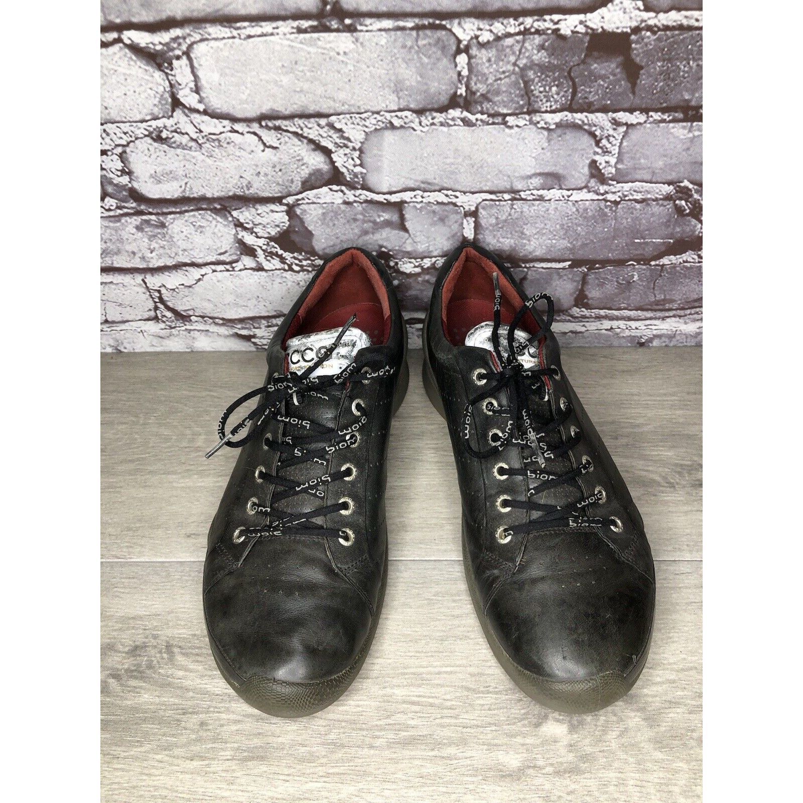 Ecco ECCO Biom Black Yak Leather Spikeless Red Casual Golf Shoes Size US 11 / EU 44 - 15 Thumbnail