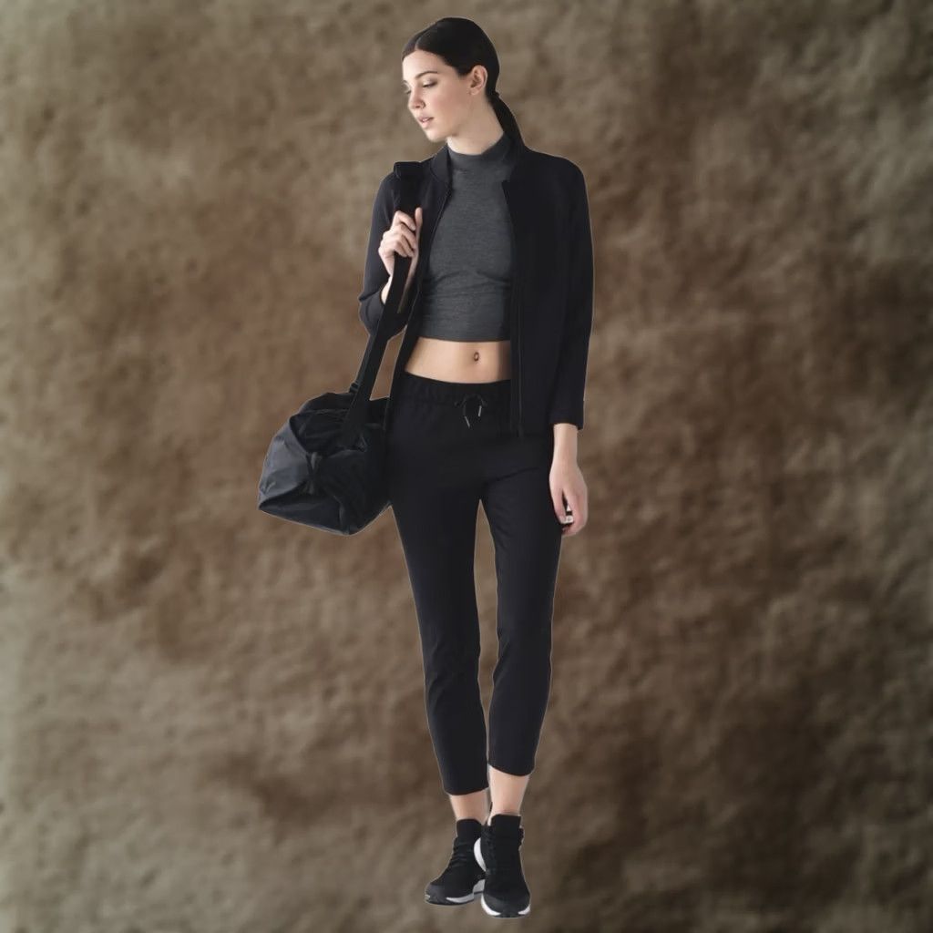 Lululemon Lululemon Jogger Pants Womens 8 Black High Rise Elastic Waist Pockets Athletic Size 30" / US 8 / IT 44 - 1 Thumbnail