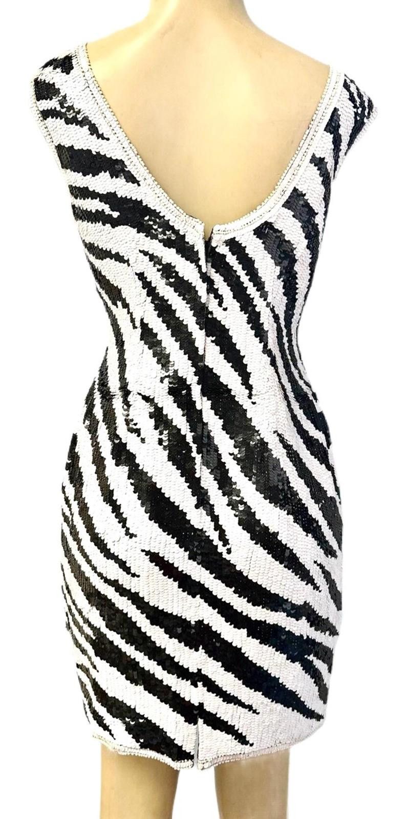 Other Sequin Zebra Cocktail Dress size 8 Size M / US 6-8 / IT 42-44 - 2 Thumbnail