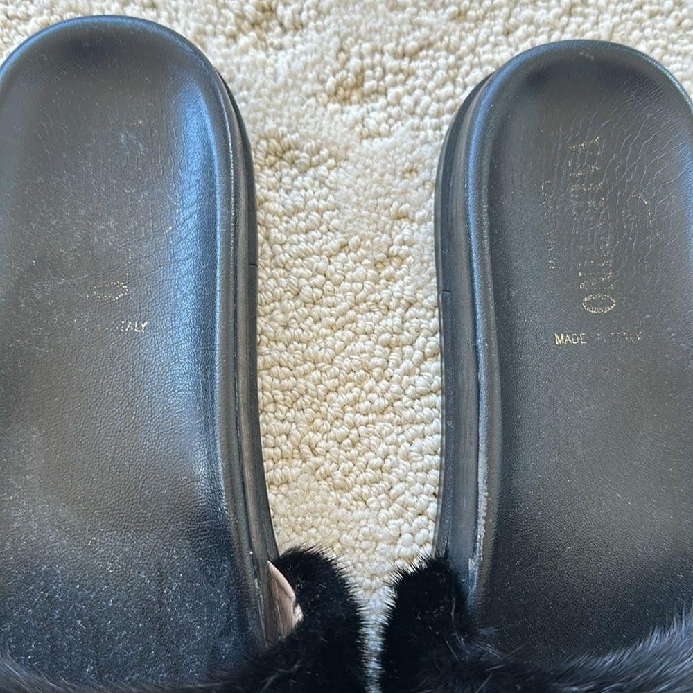 Valentino Valentino Garavani Rockstud Mink Fur Slide Sandal Size 9 Size US 9 / IT 39 - 8 Thumbnail