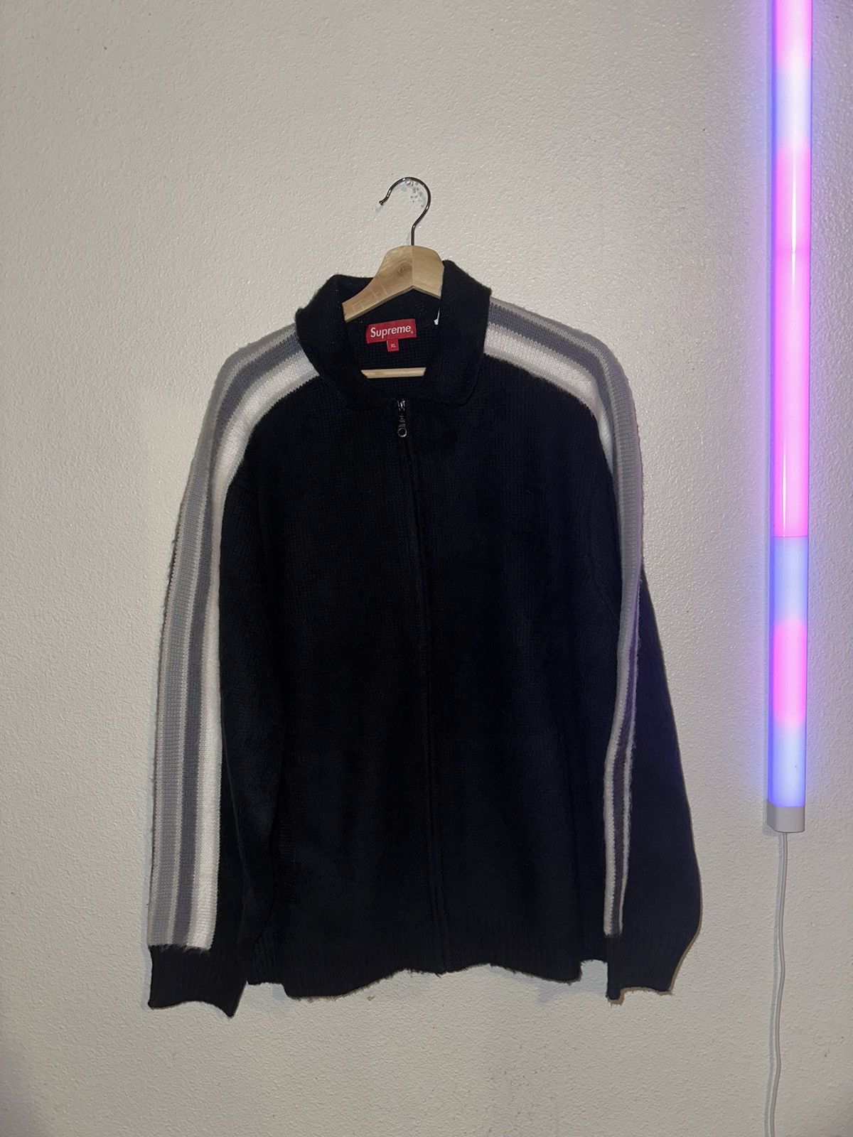 Supreme Supreme Gradient Stripe Zip Up Cardigan | Grailed