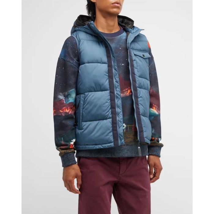 Men's Puffer Gilet Vest - Hooded, Quilted, Sleeveless Bodywarmer Jacket For Winter, Black 7 thumbnail image