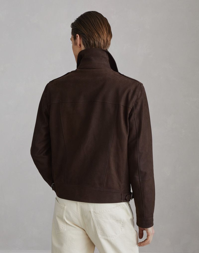 Brunello Cucinelli o1w1db10226 Leather Jacket in Dark Brown Size US L / EU 52-54 / 3 - 3 Thumbnail
