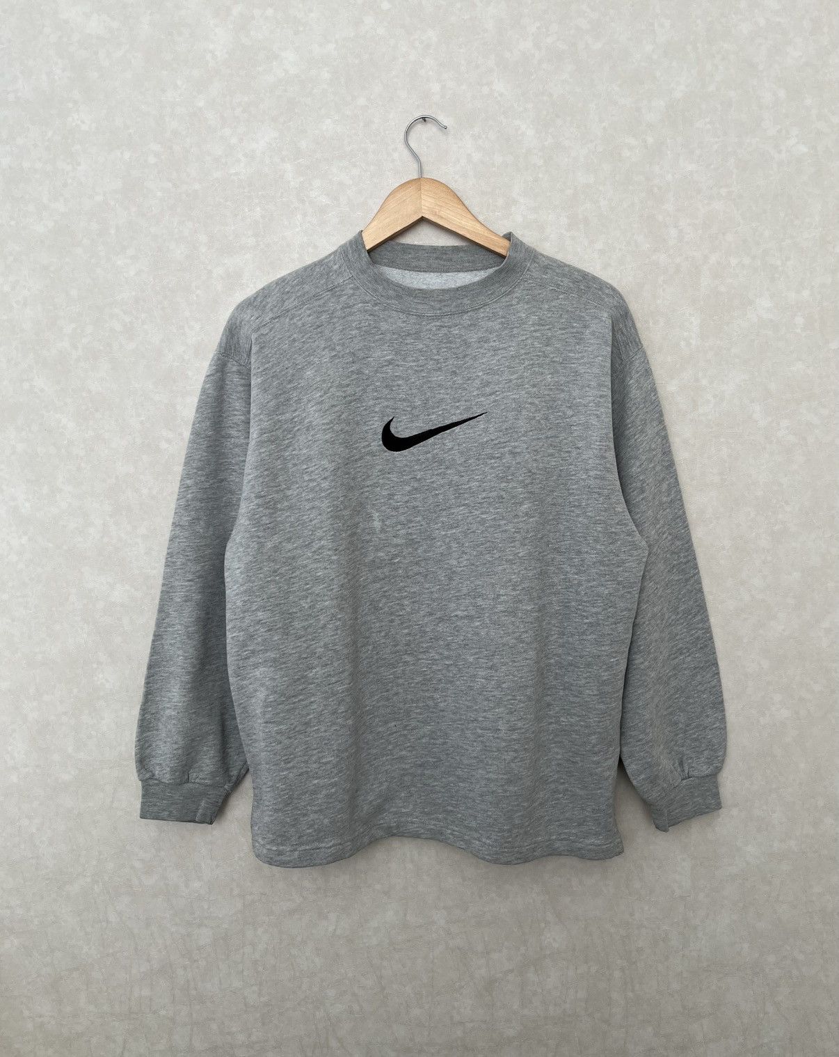 Nike Vintage Nike Big Swoosh Sweatshirt 90s Size US M / EU 48-50 / 2 - 1 Thumbnail