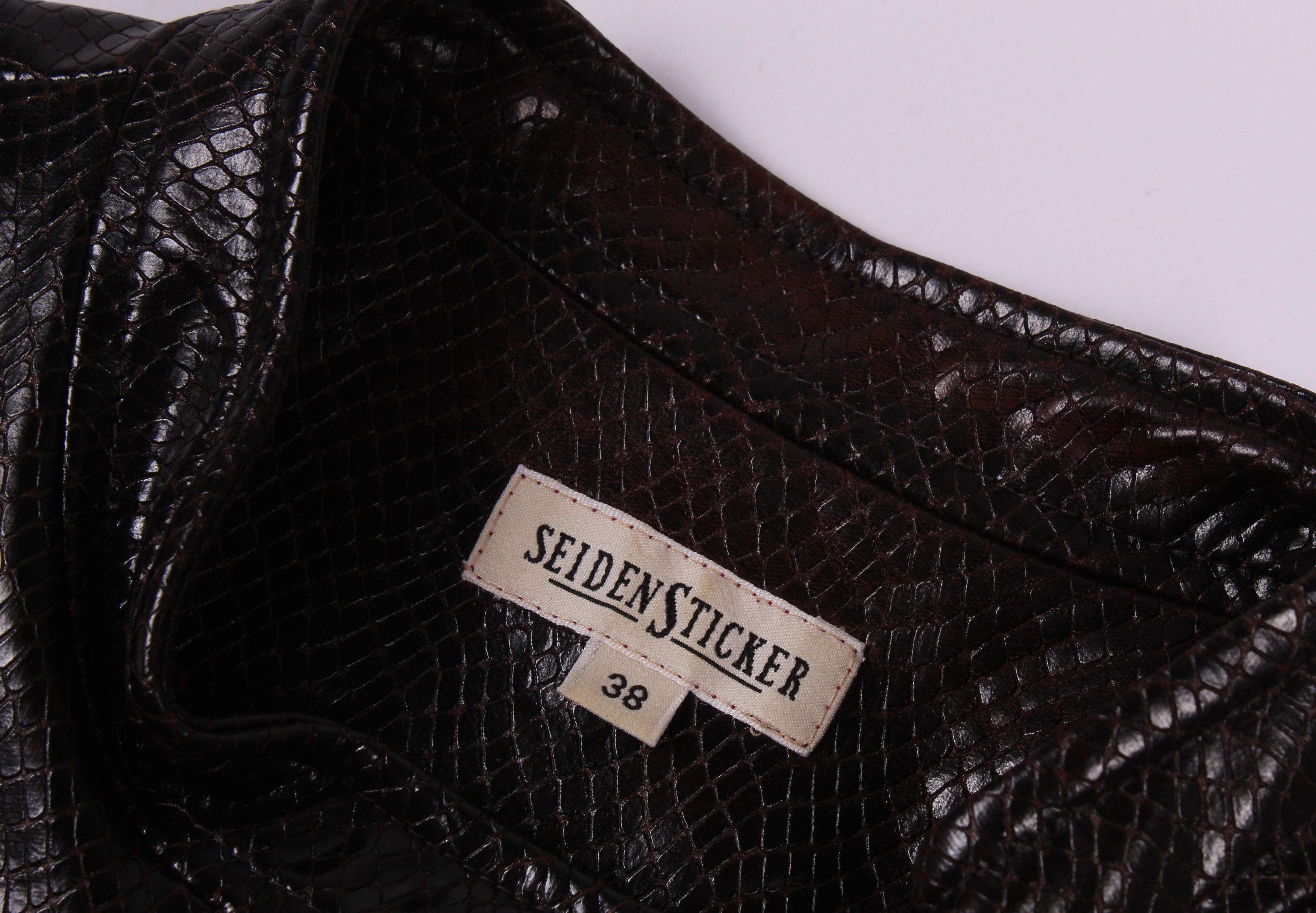 Other Vintage Saiden Sticker Y2K Snakeskin Imitation Jacket Size M / US 6-8 / IT 42-44 - 4 Thumbnail