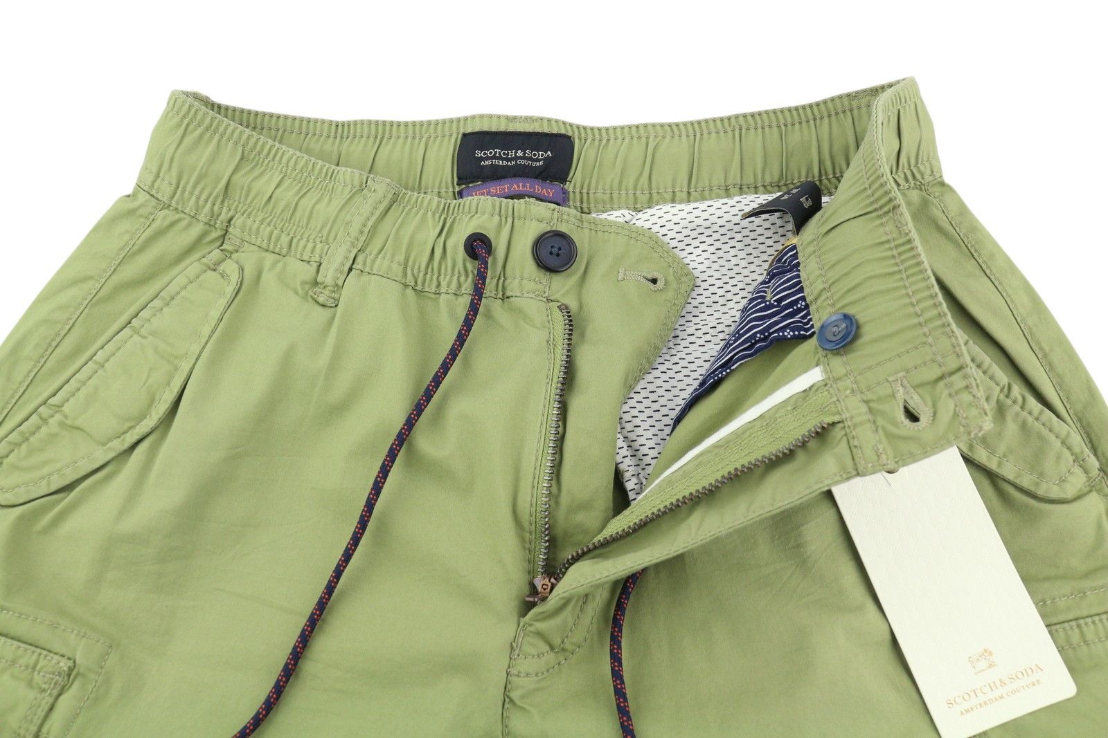 Scotch & Soda W30 Green Cargo Elastic Waist Patch Pockets 84137 Size US 30 / EU 46 - 4 Thumbnail