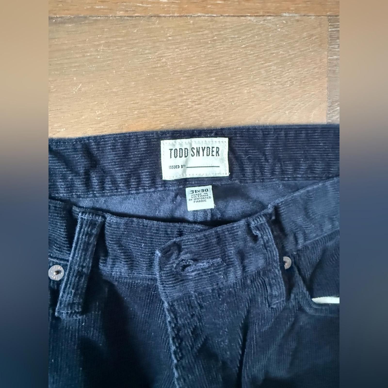 Todd Snyder 31x30 NAVY 5-POCKET CORDUROY PANT Slim Size US 31 - 6 Thumbnail