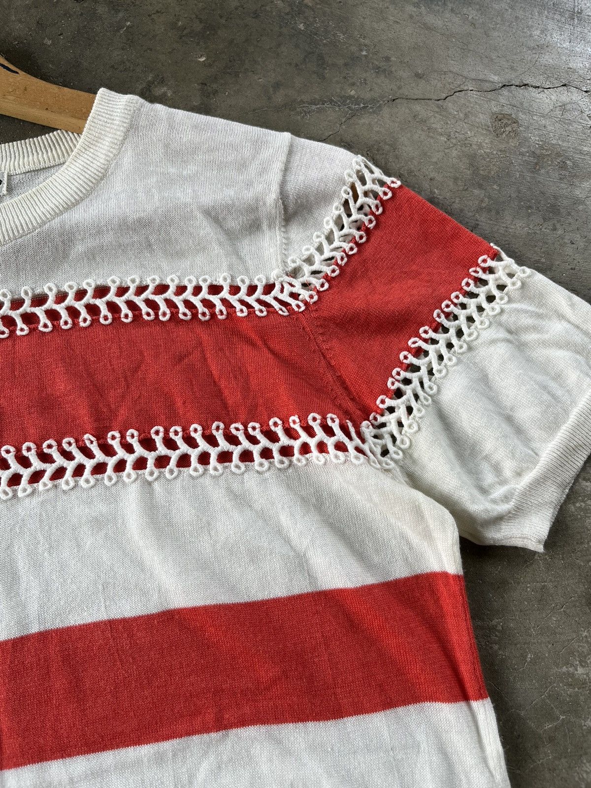 Issey Miyake × Japanese Brand × Tsumori Chisato 🔥Vintage Issey Miyake Tsumori Chisato Knitted Stripe Tee Size M / US 6-8 / IT 42-44 - 5 Thumbnail