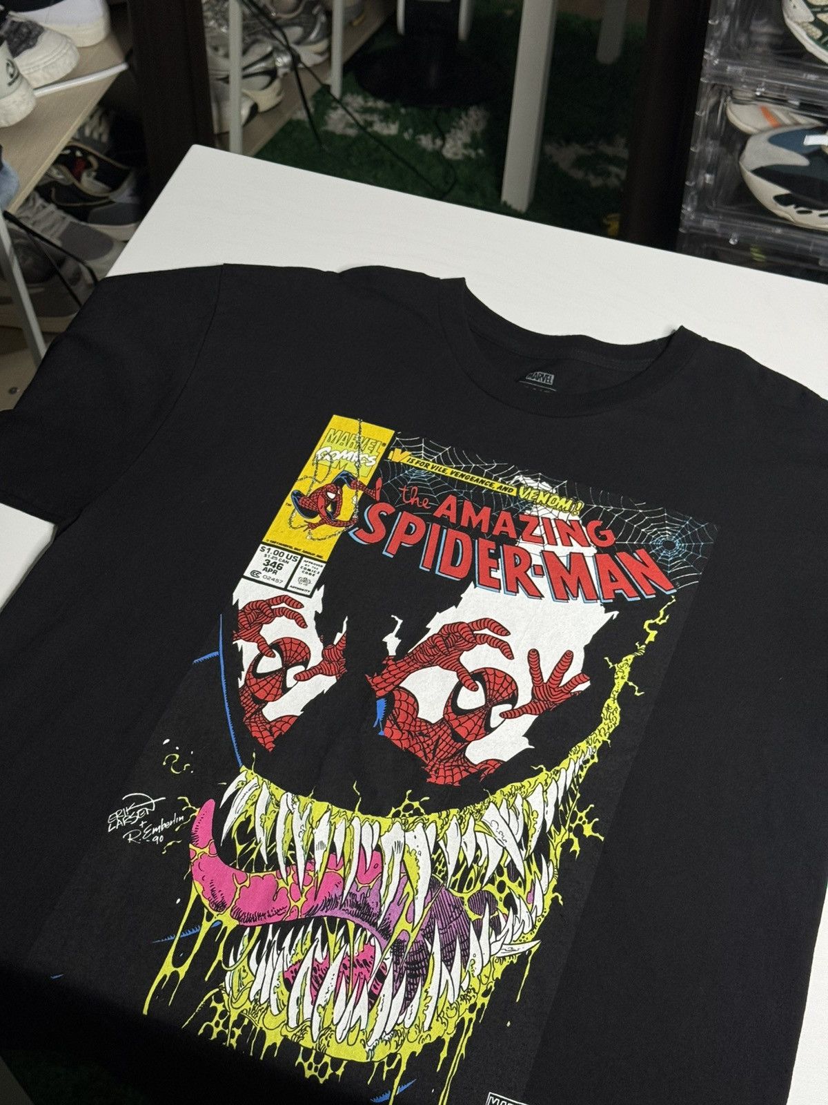 Bait Bait x Marvel Spiderman Comic Tee "Black" [ XL ] Very Clean Size US XL / EU 56 / 4 - 1 Thumbnail