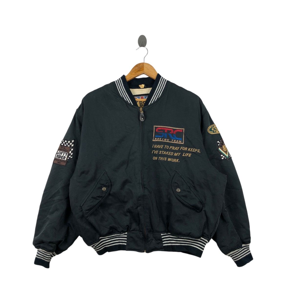Vintage Vintage SRC RACING TEAM Hi Tech Bomber Jacket Size US L / EU 52-54 / 3 - 1 Thumbnail