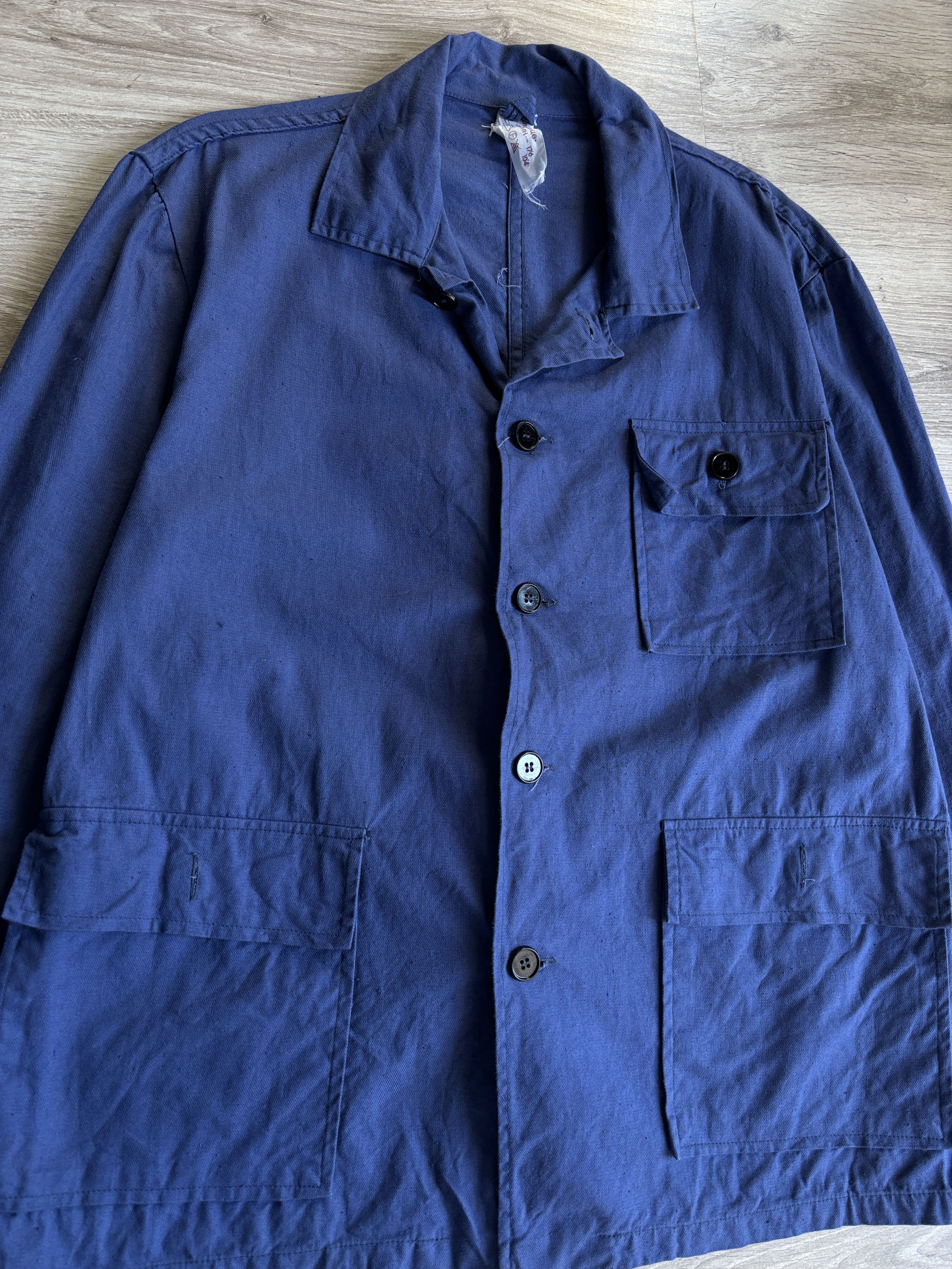 Vintage Vintage 80s French Workwear Chore Utility Jacket 7584ACK Size US L / EU 52-54 / 3 - 3 Thumbnail