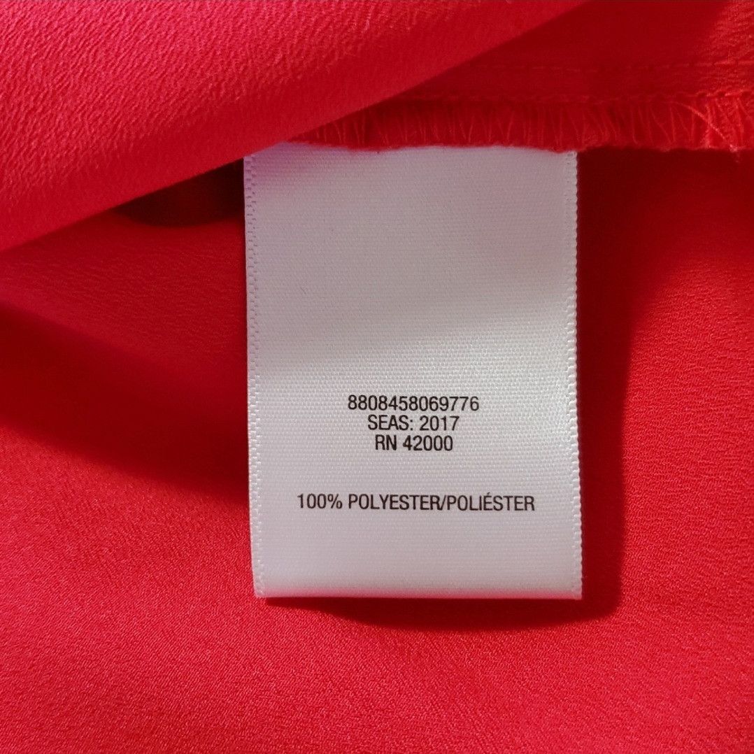 Other Jaclyn Smith Size M NEW Blouse Top Red Chiffon Rouched Long Size M / US 6-8 / IT 42-44 - 9 Thumbnail