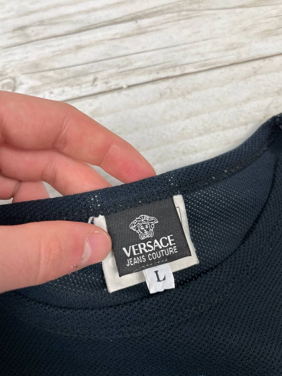 Versace Jeans Couture Vintage Versace Jeans Couture T-Shirt Big Logo Transparent Size US L / EU 52-54 / 3 - 7 Thumbnail