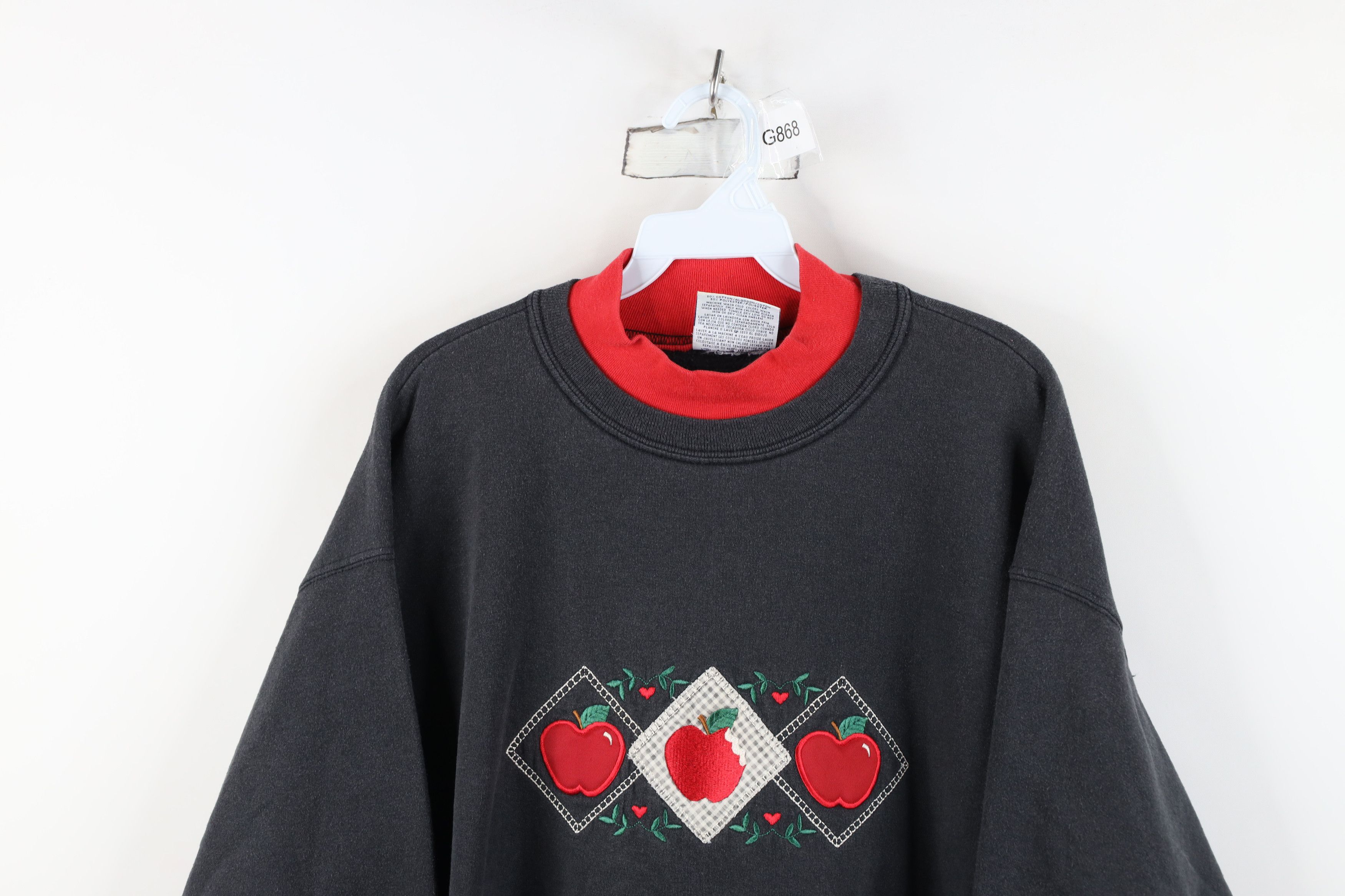 Vintage Vintage 90s Streetwear Farmhouse Heart Apple Sweatshirt USA Size XXL / US 16-18 / IT 52-54 - 2 Thumbnail