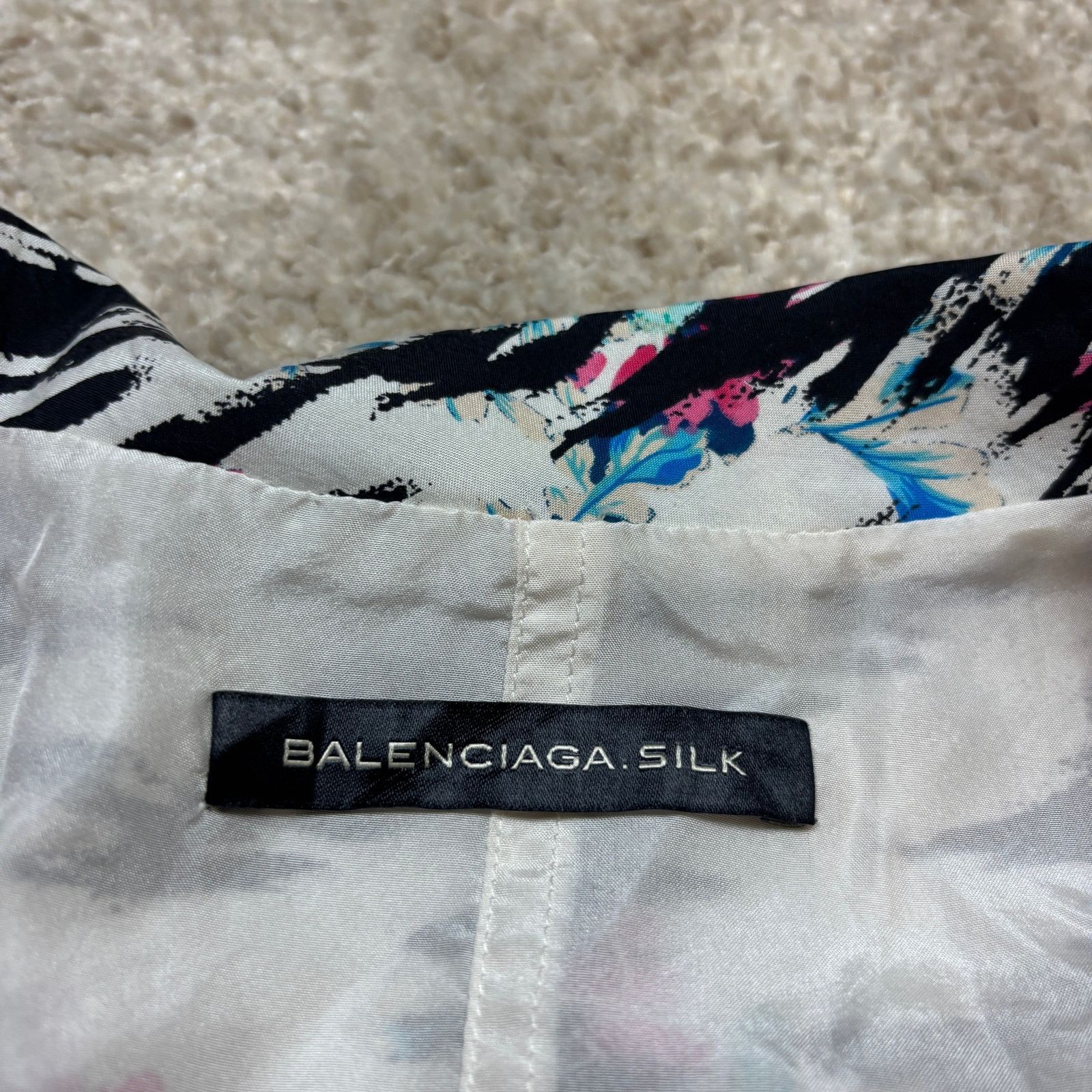Balenciaga Balenciaga Silk Digitized Zebra Print Blazer Jacket Size 40 Size S / US 4 / IT 40 - 4 Thumbnail