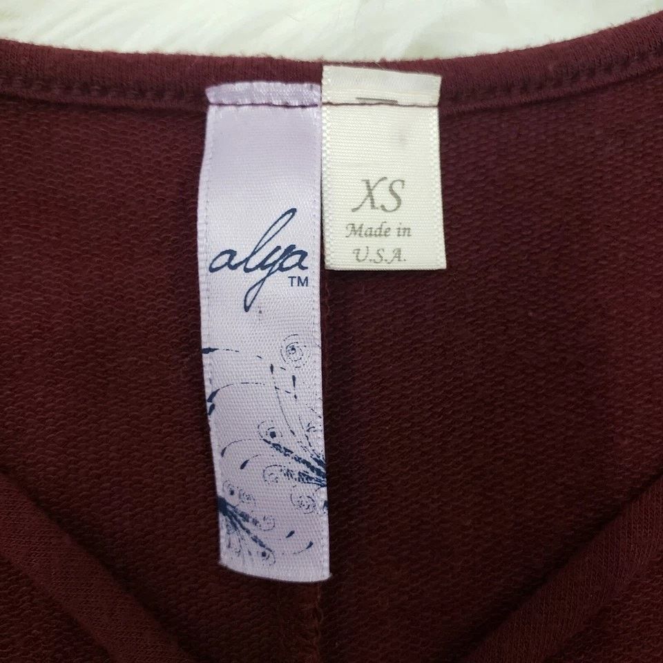 Other Alya Dress Made in USA Burgundy XS Cut out Crisscross V-Neck Size XS / US 0-2 / IT 36-38 - 6 Thumbnail