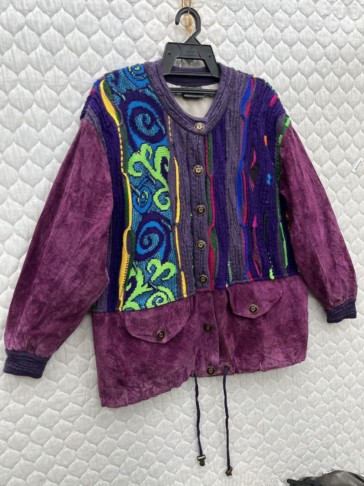 Coogi 🔥🔥🔥STEALS COOGI MULTICOLOUR KNIT + LEATHER JACKET Size US M / EU 48-50 / 2 - 3 Thumbnail
