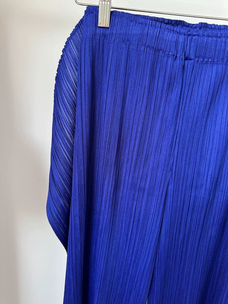 Issey Miyake Issey Miyake size:2 Navy blue pleated kelp pants Size 31" - 6 Thumbnail