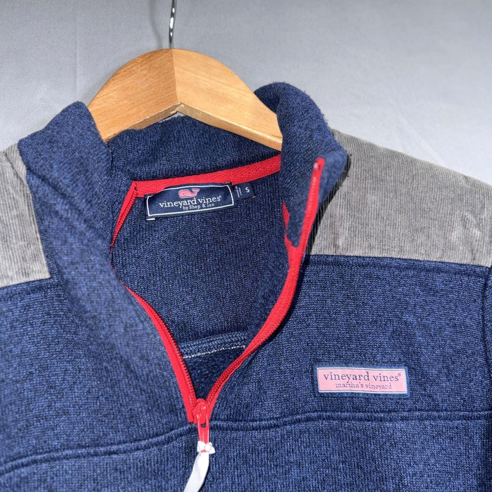 Vineyard Vines Vineyard Vines Sweatshirt Mens Small Blue Gray Quarter Zip Fleece Pullover Logo Size US S / EU 44-46 / 1 - 6 Thumbnail