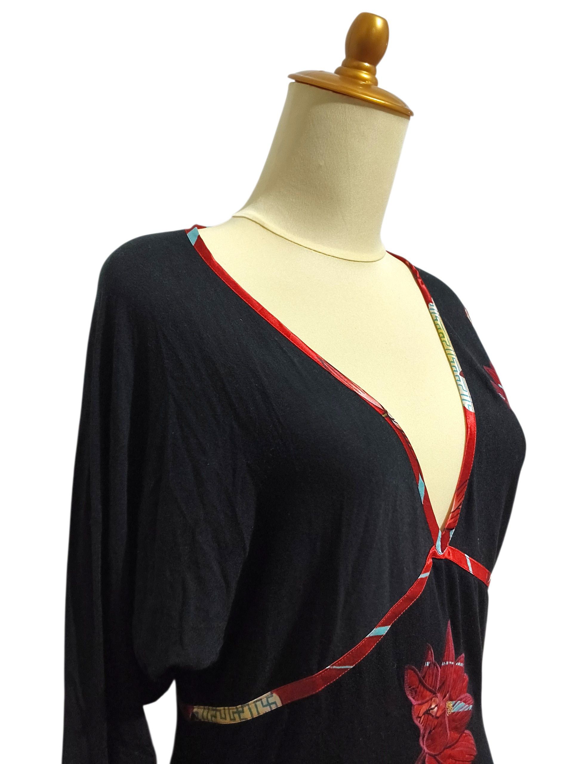 Vivienne Tam Vivienne Tam Y2K Lotus Embroidery V Neck Long Sleeve Size S / US 4 / IT 40 - 5 Thumbnail