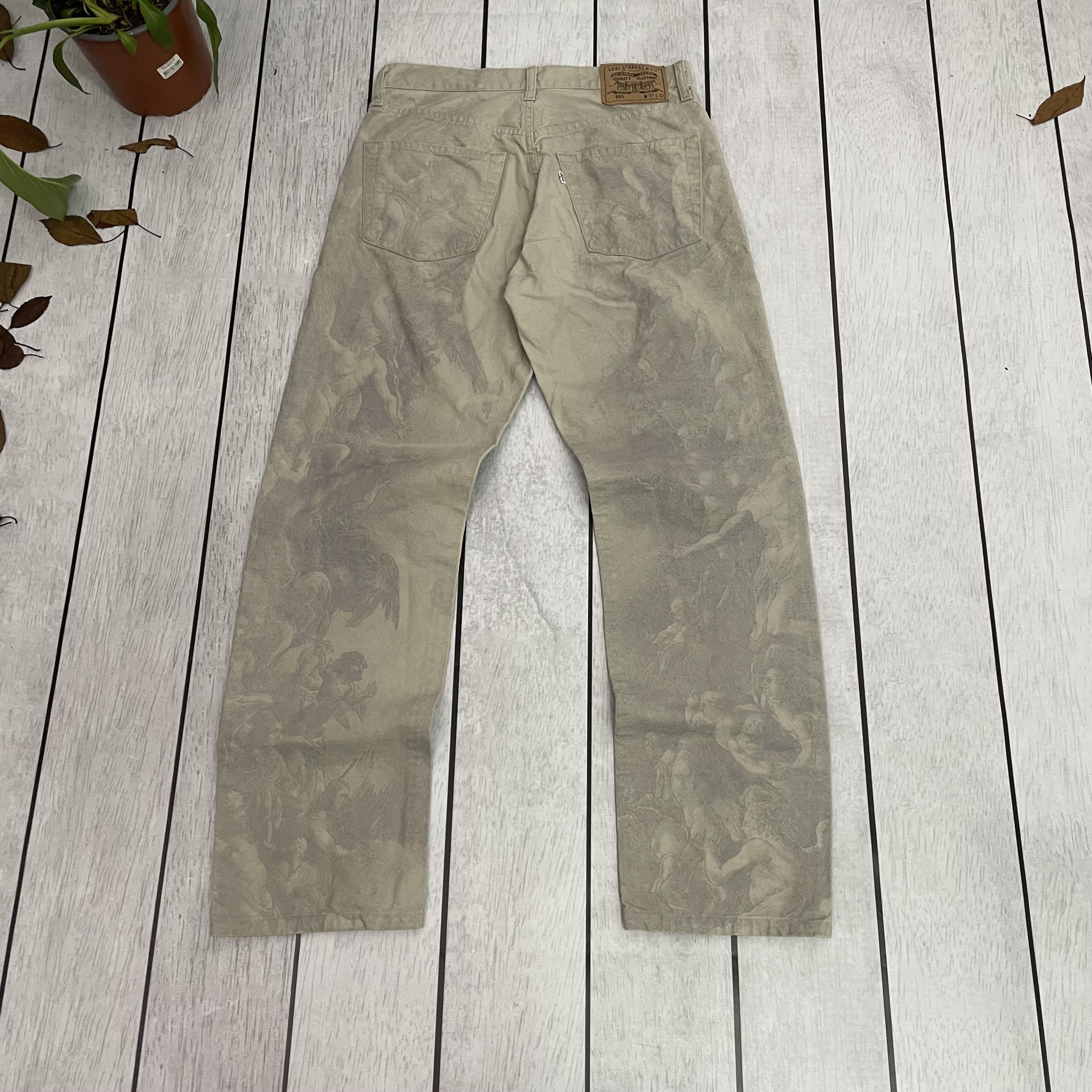 Levi's Custom Reworked Levi's Jeans – Renaissance print 31x32 Size US 31 - 1 Thumbnail