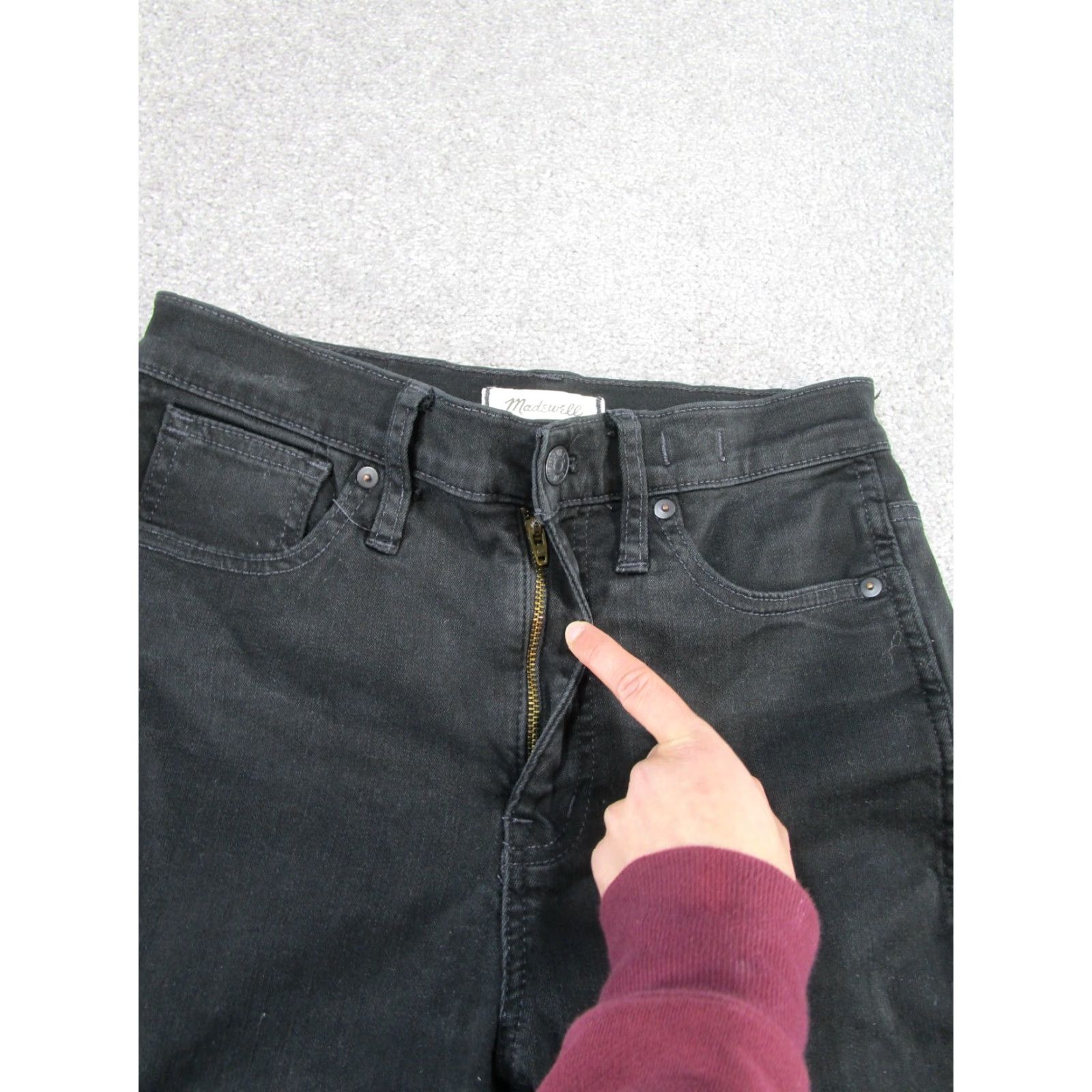 Madewell MADewell High Rise Skinny Jeans Women 27 Black Denim Charcoal Wash Size 27" / US 4 / IT 40 - 4 Thumbnail