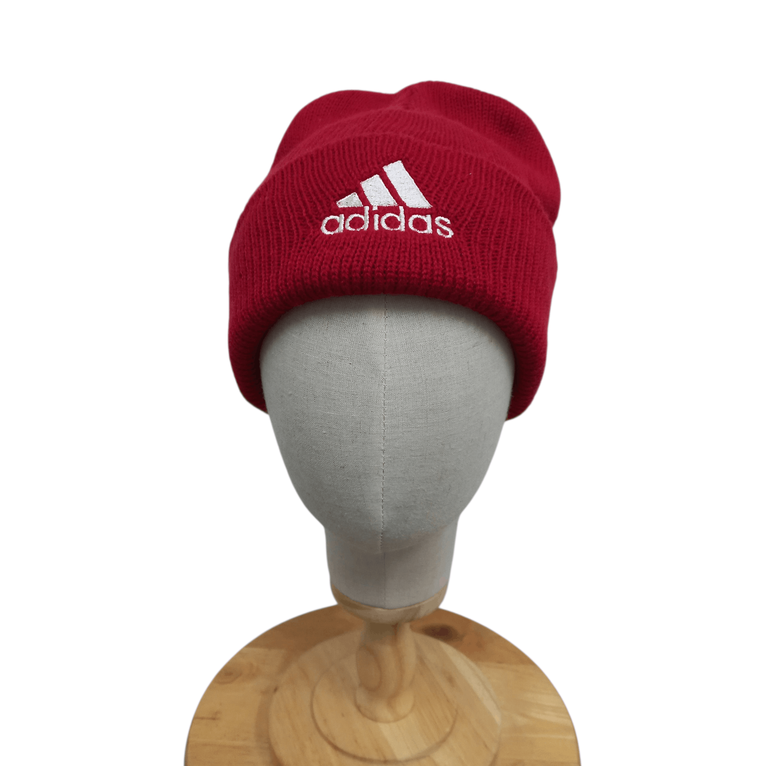 Adidas 💥Adidas three bar big logo red beanie hat Size ONE SIZE - 1 Thumbnail
