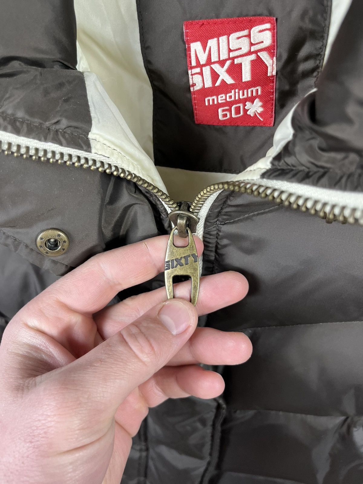 Miss Sixty Miss Sixty Women’s Puffer Jacket Brown Quilted Zip Up XS Size XS / US 0-2 / IT 36-38 - 5 Thumbnail