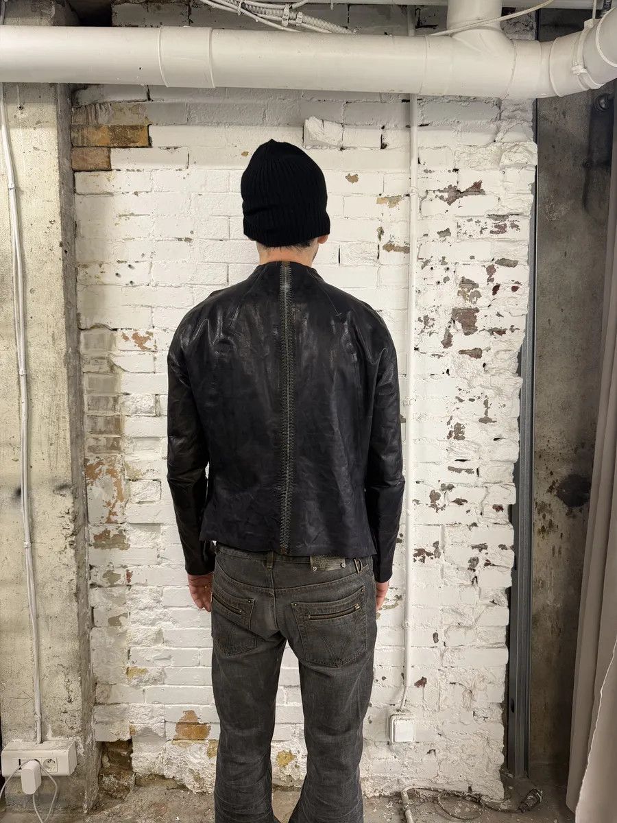 Isaac Sellam Experience Isaac Sellam Dark Purple Backzip Premium Leather Avant-Garde Jacket Size US L / EU 52-54 / 3 - 6 Thumbnail
