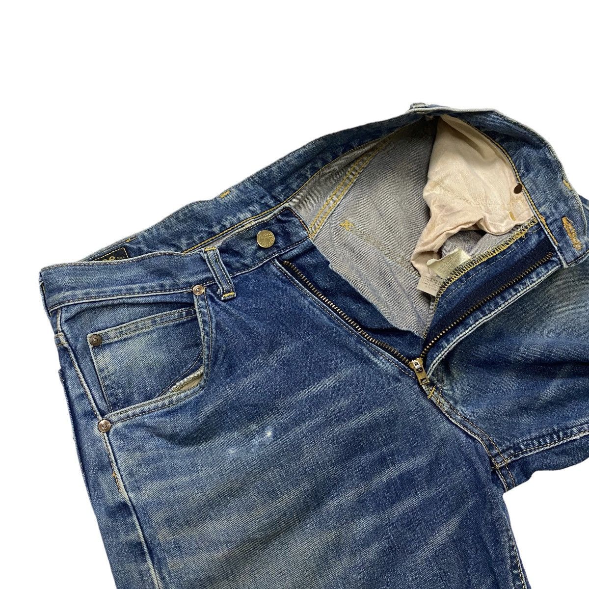 Lee VINTAGE 80s LEE RIDERS SELVEDGE DISTRESSED DENIM Size US 31 - 4 Thumbnail