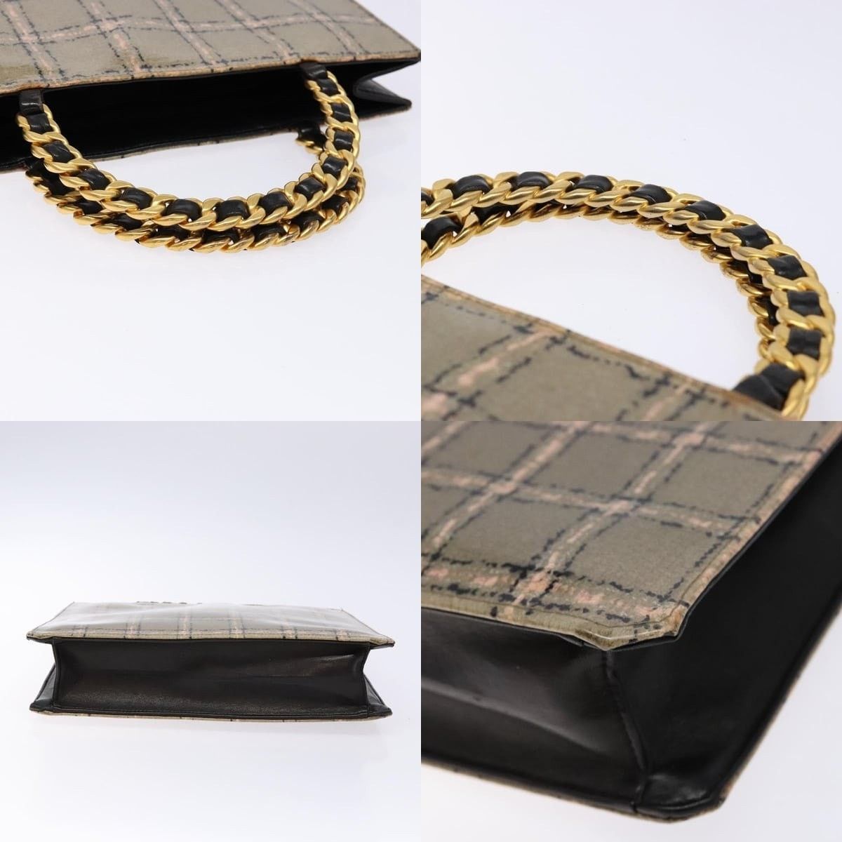 Chanel Chanel Chain Handbag Enamel Beige Gold CC Size ONE SIZE - 4 Thumbnail
