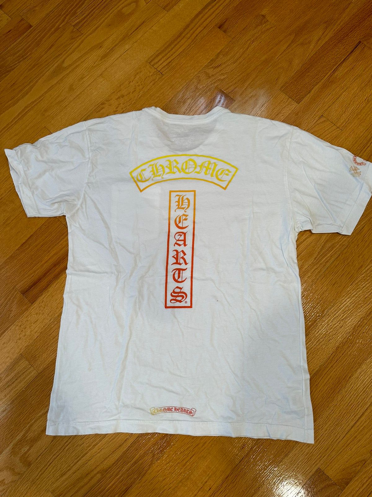 Pre-owned Chrome Hearts Gradient White T Shirt Large