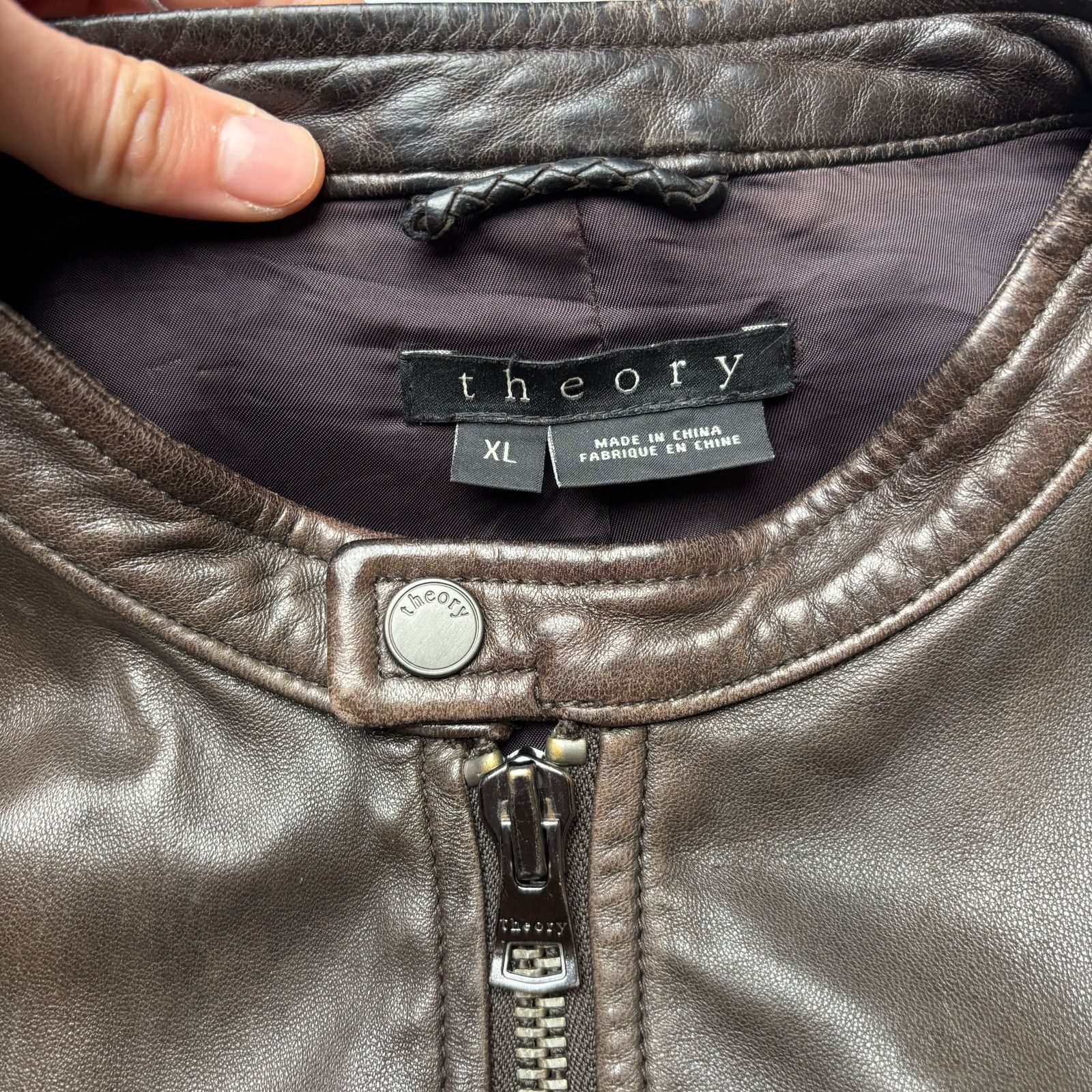 Theory Theory Jett Tomlin Leather Moto Jacket Men's XL Biker Size US XL / EU 56 / 4 - 4 Thumbnail