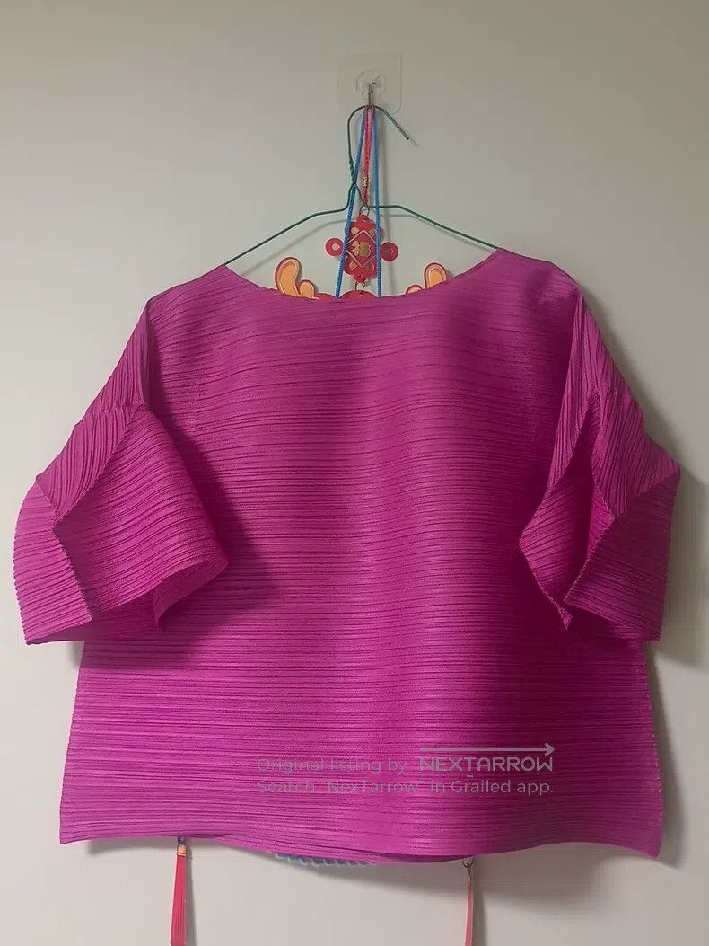 Issey Miyake Issey Miyake Princess Flare Sleeve Striped Top Size L / US 10 / IT 46 - 1 Thumbnail