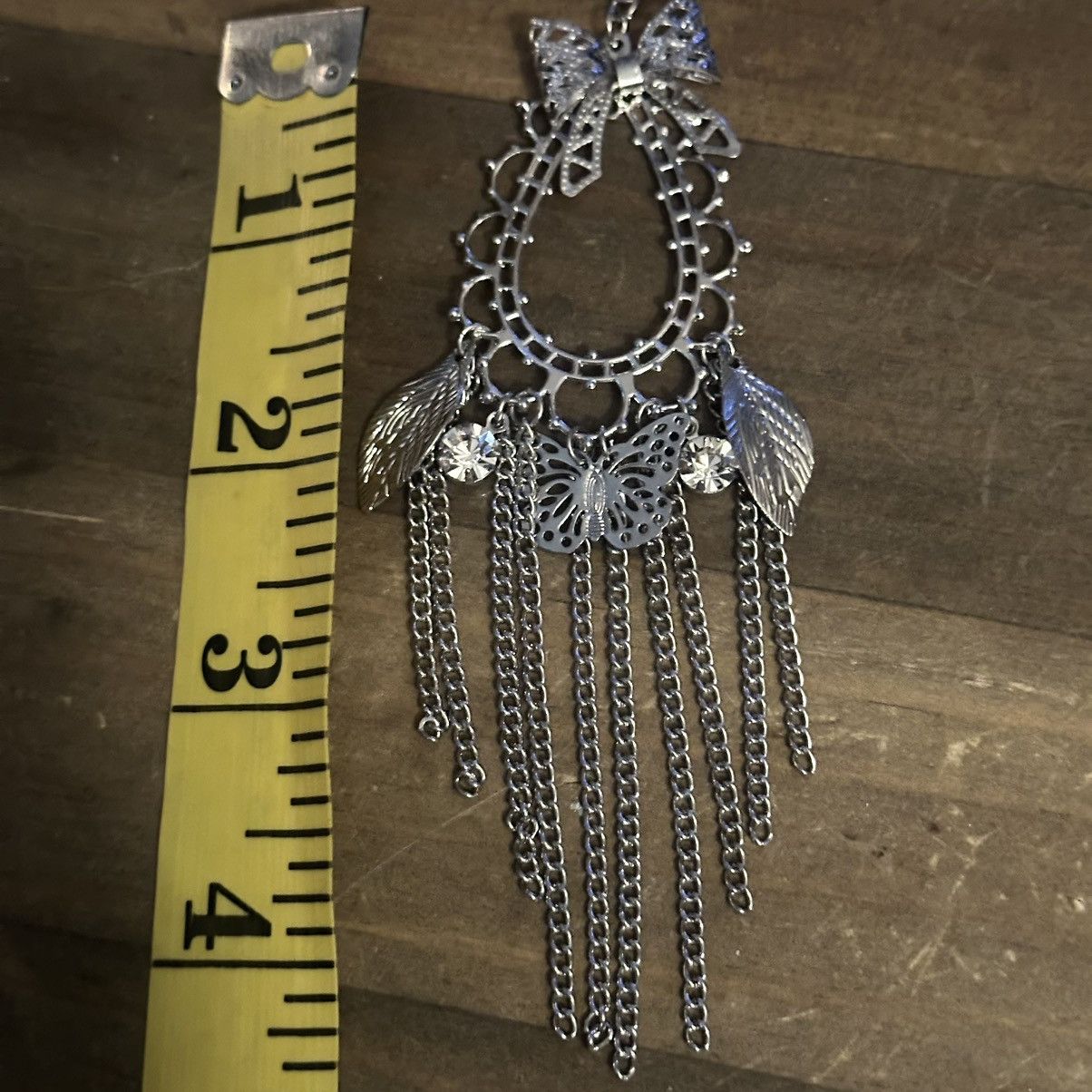 Other Filigree teardrop fringe chandelier earrings Size ONE SIZE - 4 Thumbnail